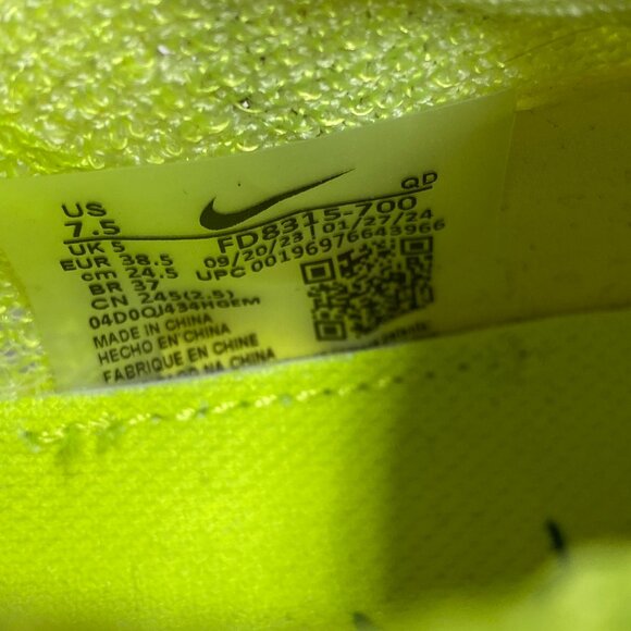 Nike Air Zoom Alphafly NEXT% 3 Womens Shoes Yellow FD8315-700 VNDS Sz 7.5 - Picture 7 of 7